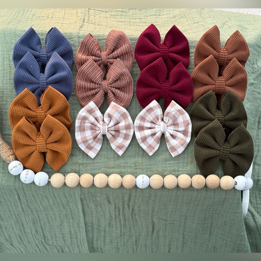 Colorful Bow Hair Clips Set for Kids